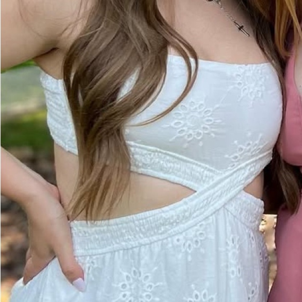 Altar'd State White Asymmetrical Dress